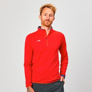 Altra CORE MERINO WOOL 1/2 ZIP Oberteile Herren Rot | Deutschland AL7423H57