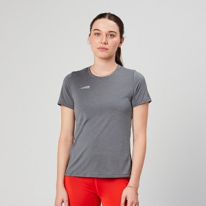 Altra CORE SHORT SLEEVE TEE T-Shirt Damen Blau Grau | Deutschland AL0742Z23