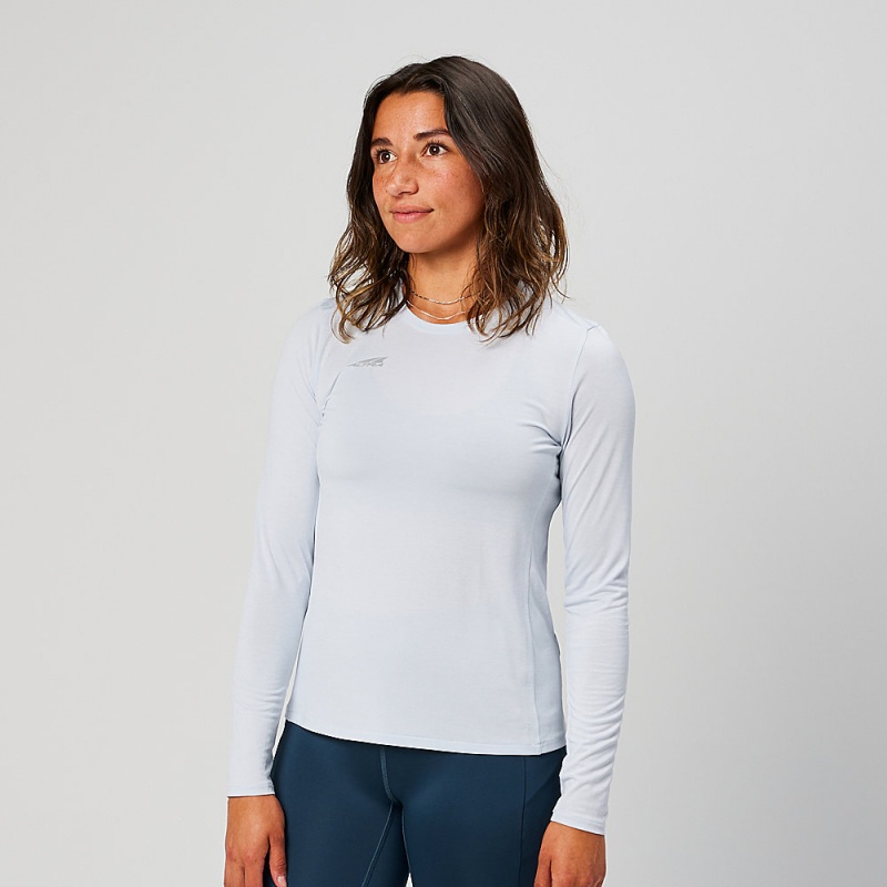 Altra CORE LONG SLEEVE T-Shirt Damen Hellblau | Deutschland AL3480Q08