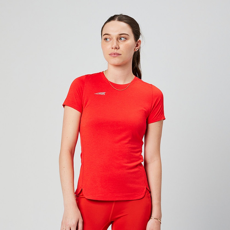 Altra CORE SHORT SLEEVE TEE T-Shirt Damen Rot | Deutschland AL6025K21