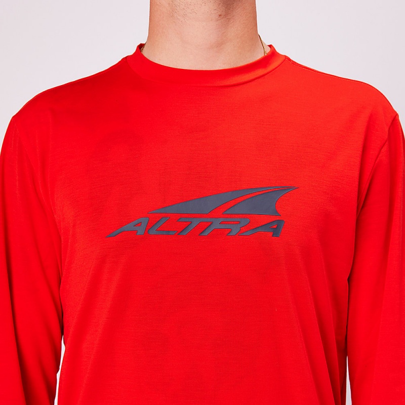 Altra EVERYDAY PERFORMANCE LONG SLEEVE T-Shirt Herren Rot | Deutschland AL7389T49