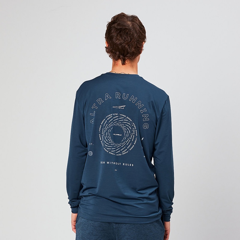 Altra EVERYDAY PERFORMANCE LONG SLEEVE T-Shirt Herren Navy | Deutschland AL8920U47