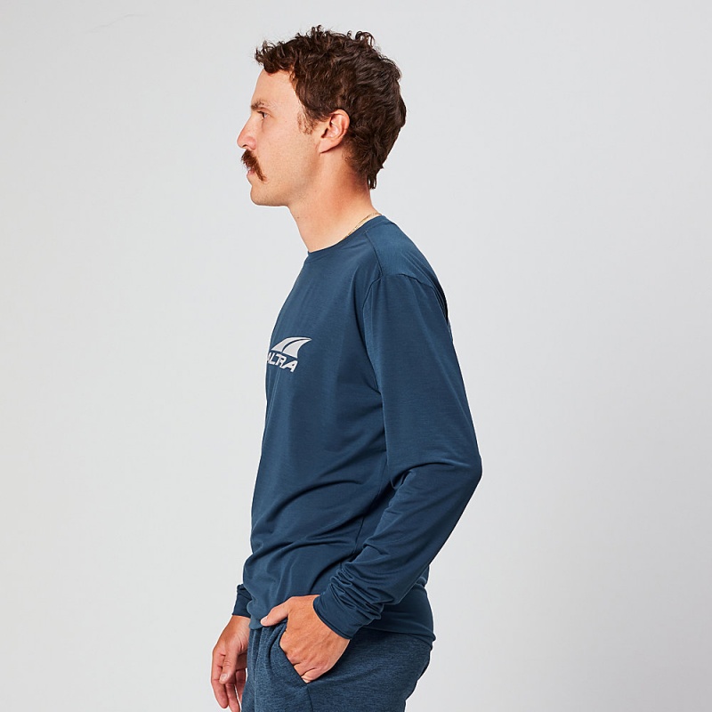 Altra EVERYDAY PERFORMANCE LONG SLEEVE T-Shirt Herren Navy | Deutschland AL8920U47