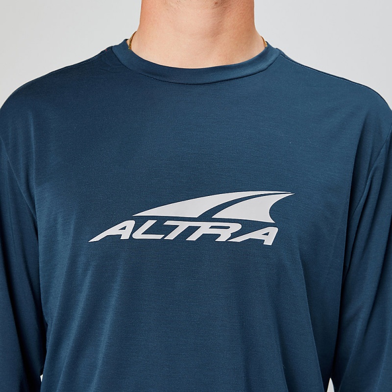 Altra EVERYDAY PERFORMANCE LONG SLEEVE T-Shirt Herren Navy | Deutschland AL8920U47