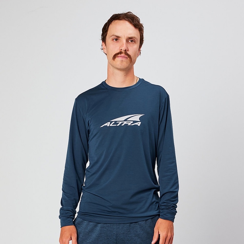 Altra EVERYDAY PERFORMANCE LONG SLEEVE T-Shirt Herren Navy | Deutschland AL8920U47