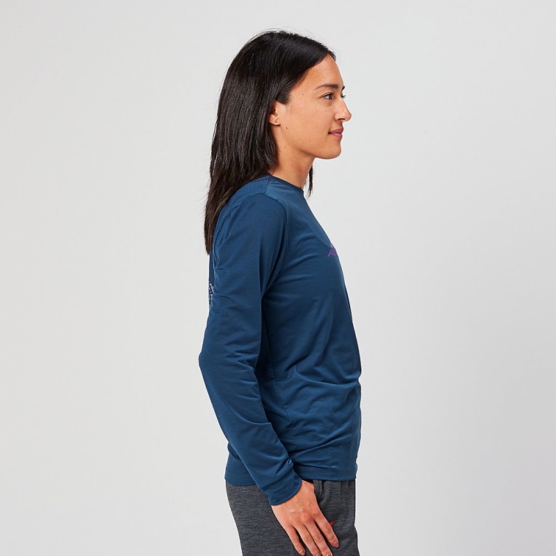 Altra EVERYDAY PERFORMANCE LONG SLEEVE T-Shirt Damen Navy | Deutschland AL0219N23