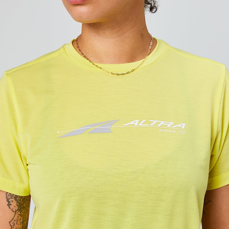 Altra EVERYDAY PERFORMANCE SHORT SLEEVE T-Shirt Damen Gelb | Deutschland AL5824X03