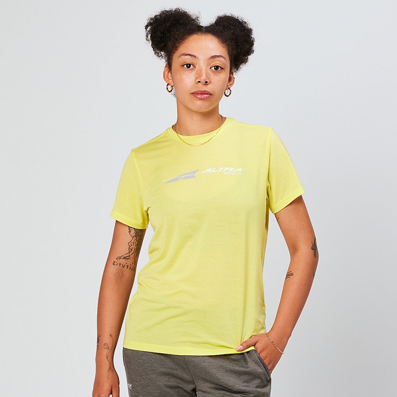 Altra EVERYDAY PERFORMANCE SHORT SLEEVE T-Shirt Damen Gelb | Deutschland AL5824X03