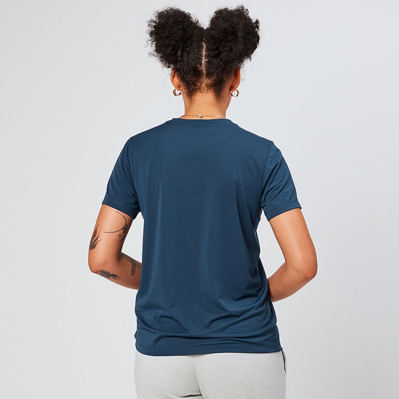 Altra EVERYDAY PERFORMANCE SHORT SLEEVE T-Shirt Damen Navy | Deutschland AL2018C72