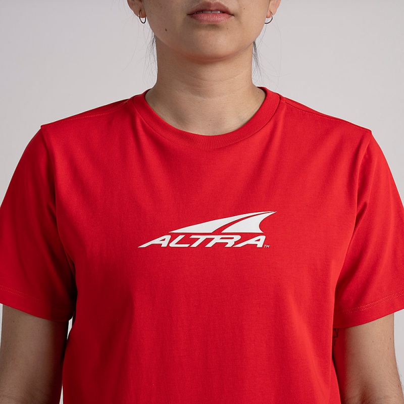 Altra EVERYDAY RECYCLED TEE T-Shirt Damen Rot | Deutschland AL0618G57