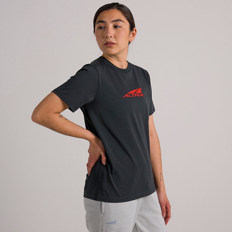 Altra EVERYDAY RECYCLED TEE T-Shirt Damen Schwarz | Deutschland AL5102J25