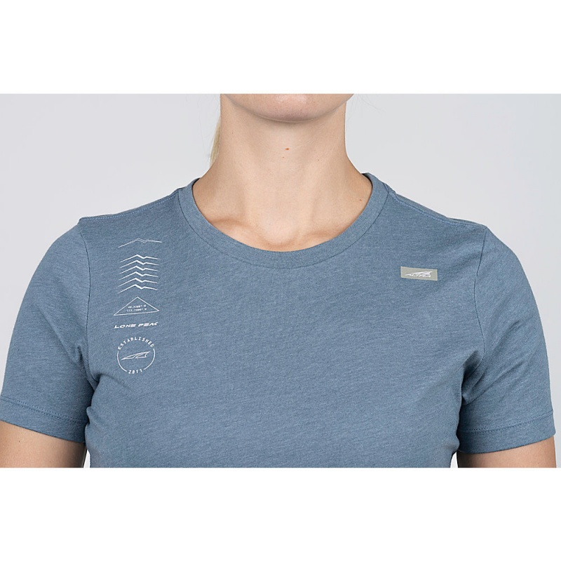 Altra LEGEND SHORT SLEEVE T-Shirt Damen Blau | Deutschland AL7034Y75