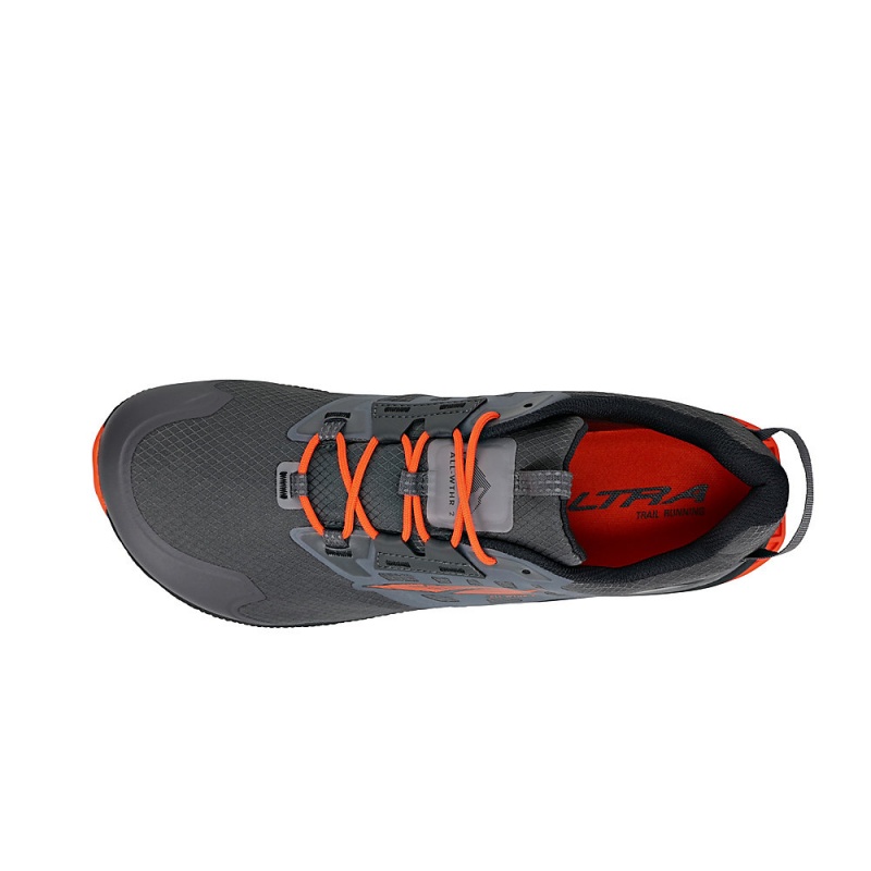 Altra LONE PEAK ALL-WTHR LOW 2 Trailrunning Schuhe Herren Grau Orange | Deutschland AL3475Z12